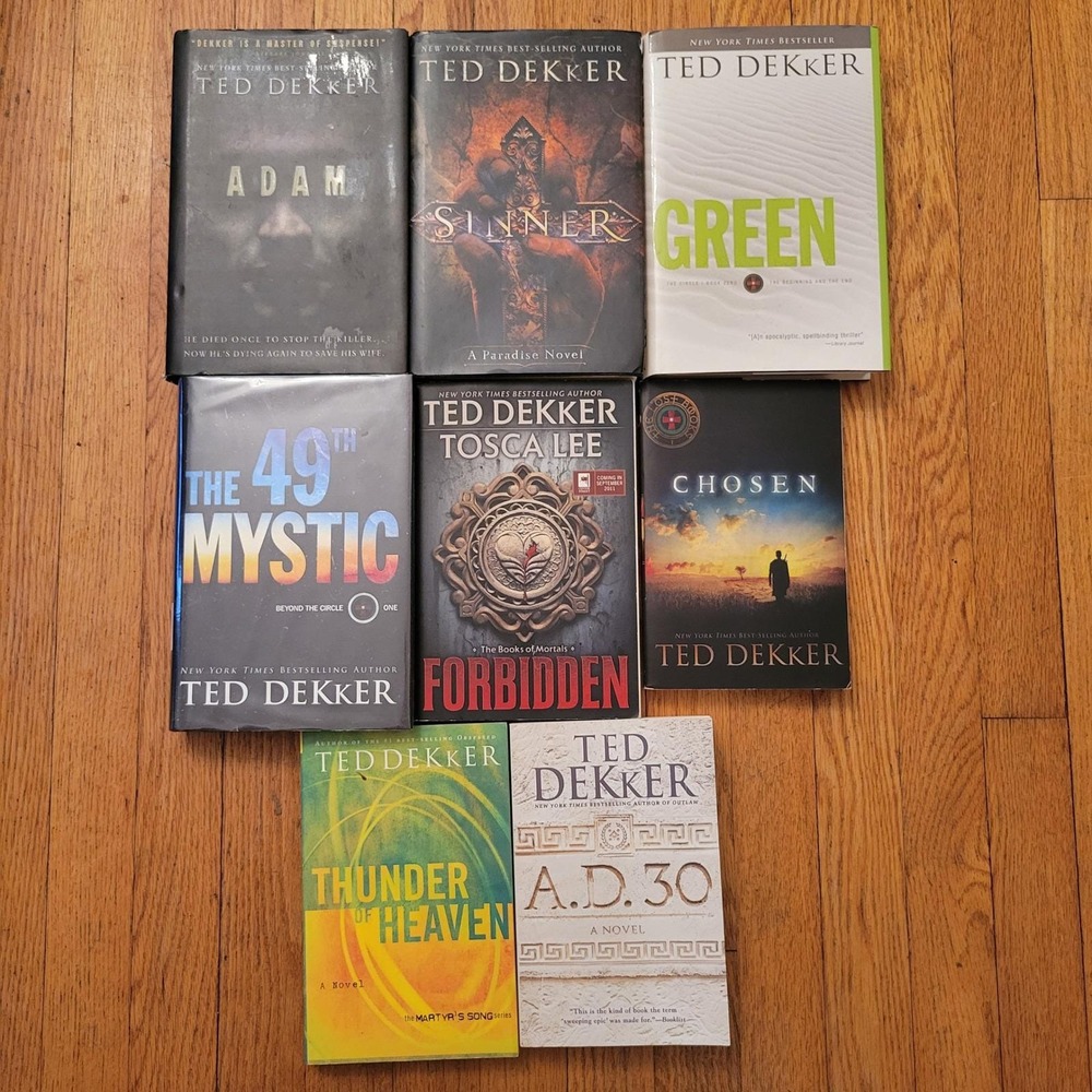 8 Ted Dekker Book Lot Forbidden Adam Green Sinner‎ 49th Mystic Chosen SIGNED